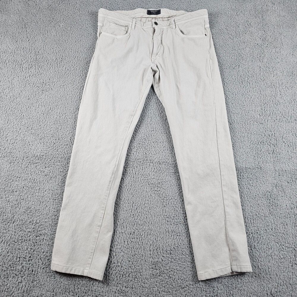 Ballin Jeans Mens 35x31* Ivory Twill Stretch Performance Comfort Casual Preppy